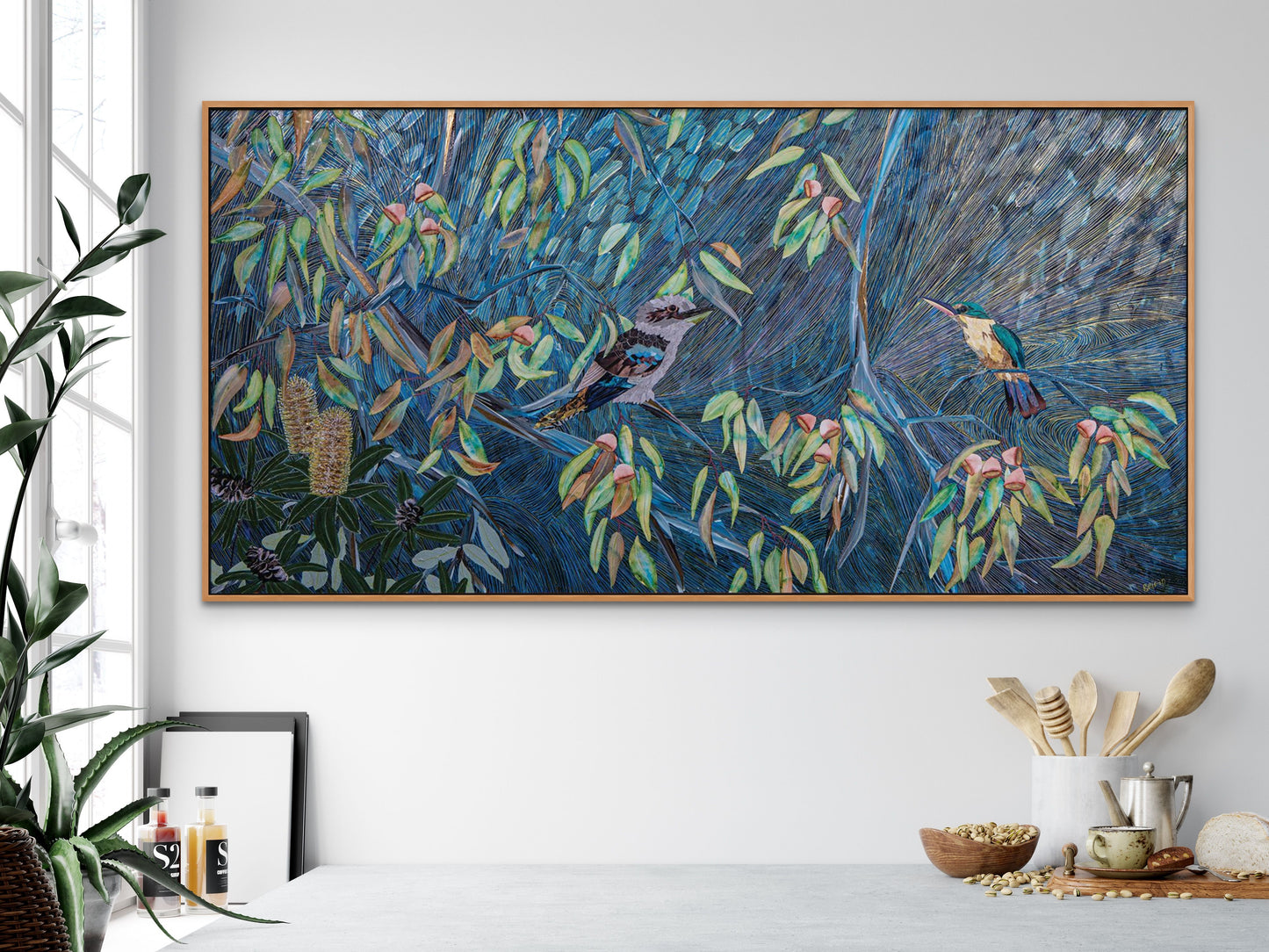 THE KOOKABURRA & SACRED KING FISHER Art Print (Landscape)